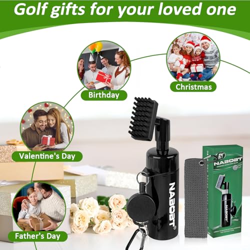 3PCS Golf Towel & Groove Sharpener Brush Set - Club Cleaning & Maintenance