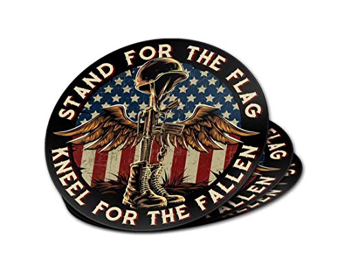 7-Inch Battlefield Cross Patriotic Decal Sticker - Variation 1