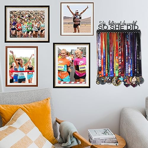 Medal Hanger Display - Wall-Mounted Steel Rack with 20 Hooks