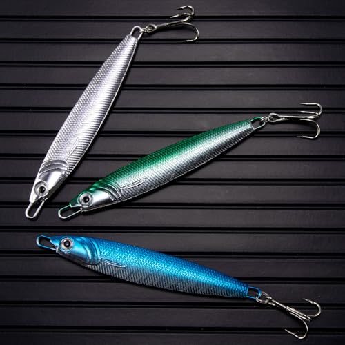 Dr.Fish 2oz Mixed Colors Jigging Spoon Lure for Saltwater Surf Casting – Mackerel Striper Bluefish