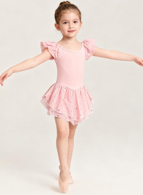 Idgreatim Toddler Girls Ballet Leotard - Ruffle Sleeve Ballerina Dance Dress (2-9T)