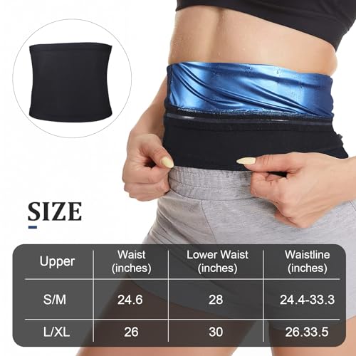 Waist Trimmer for Women - Sweat Sauna Belt Band - Small-Medium