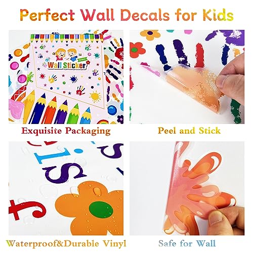 Inspirational Kids Classroom Wall Decals - The Future of the World Is in This Room Quote - Peel and Stick Vinyl Sticker - Inspirational Quote