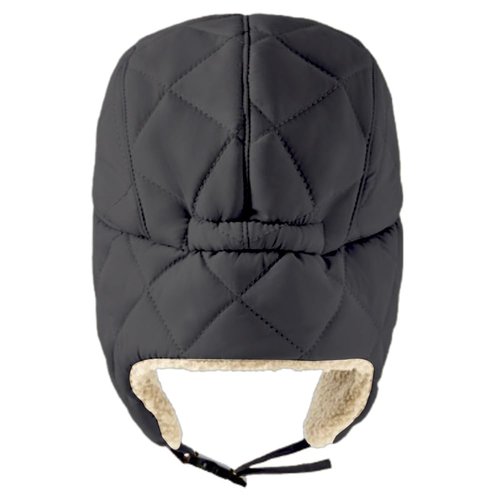 Unisex Winter Windproof Baseball Cap with Earflaps, Sherpa-Lined Hat for Cold Weather Outdoor Use (US, Alpha, One Size, Black/Khaki)