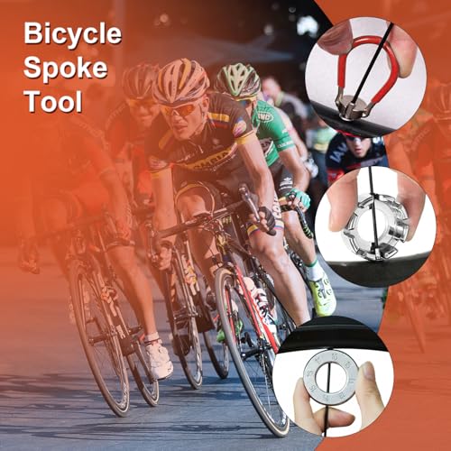 Bike Spoke Adjustment Wrench Set - 6-in-1 Tool for Wheel Repair
