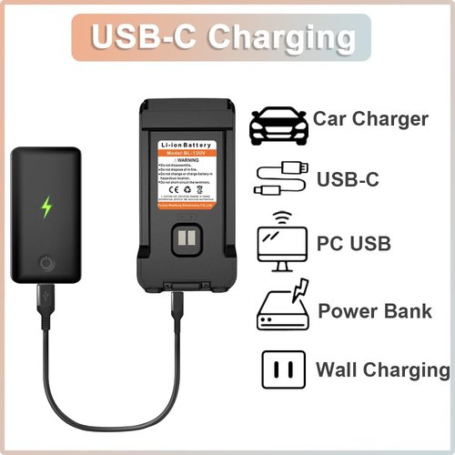 BAOFENG 3 Packs BL-13UV Battery USB-C Charging Enlarge Original Li-ion Battery Rechargeable DC7.4V for GM-15 Pro UV-13 Pro P15UV for TYT UV88 UV98