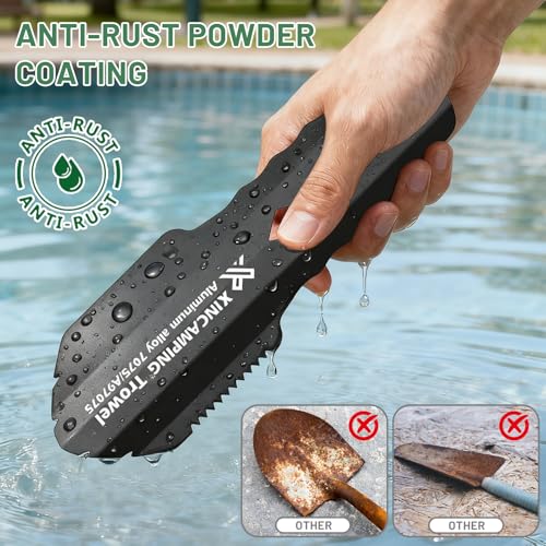 Ultralight Aluminum Backpacking Trowel - Black Grey