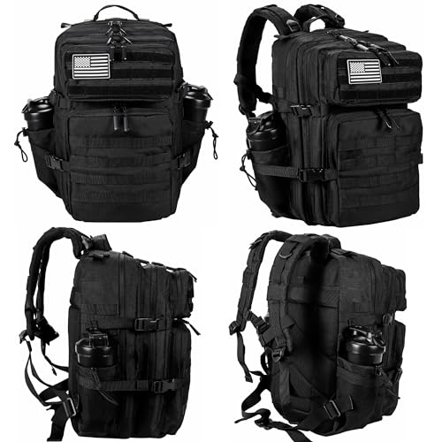 45L Military Tactical Backpack with Molle System - Black