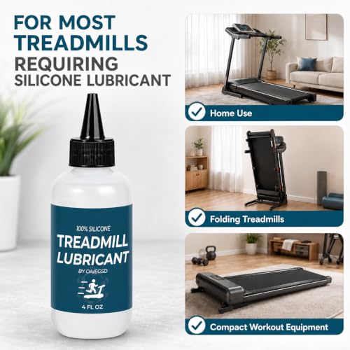 4oz Silicone Treadmill Belt Lubricant - Reduces Friction & Noise