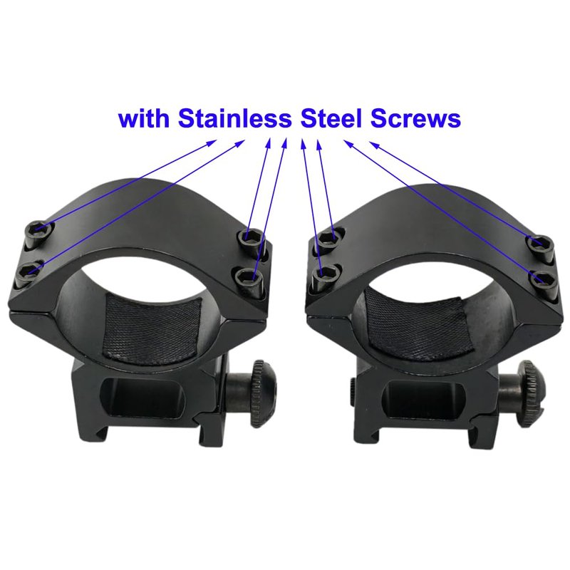 Calitte 30mm Flashlight Mount Fixed Clip with Stainless Steel Screws