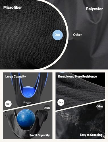 Bowling Ball Polisher Bag, 22 x 14 Inches Microfiber Seesaw Towel