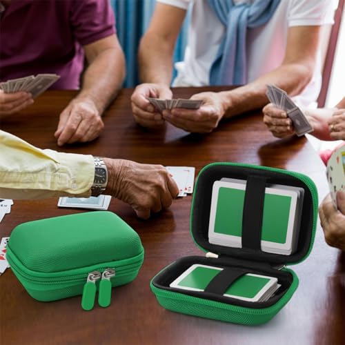 Sanwuta Green Travel Card Game Case Pack of 2 - EVA Waterproof & Shockproof