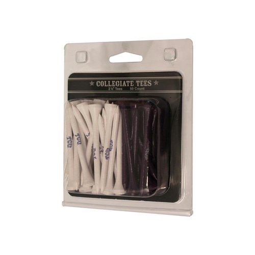 Team Golf NCAA TCU Horned Frogs Pack Of 50 Golf Tees 2-3/4" Golf Tees, 50 Pack, Regulation Size, Multi Team Colors