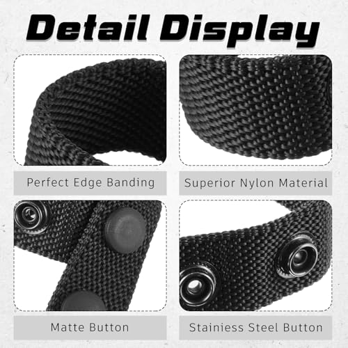 Belt Keepers for Duty Belt - 8 Pcs, 2¼ Wide, Black