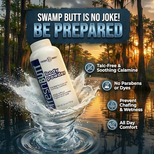 Tal-Free Calamine Body Powder for Men & Women – Anti-Chafing, Odor & Sweat Absorbing (6 oz)