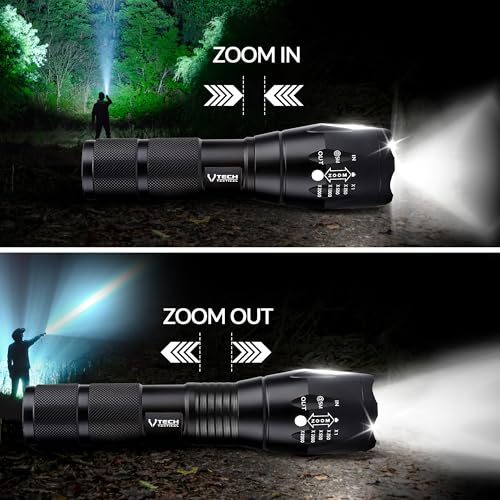 High Lumens Mini LED Flashlights - 5 Modes Tactical Flashlight Set