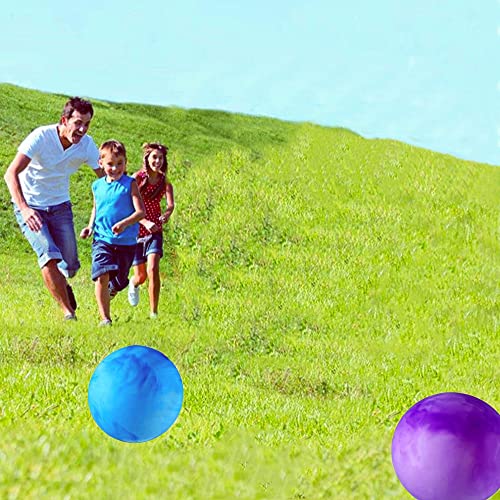 3 Pcs 9-Inch Inflatable Playground Balls Set with Pump - Blue, Green, Purple