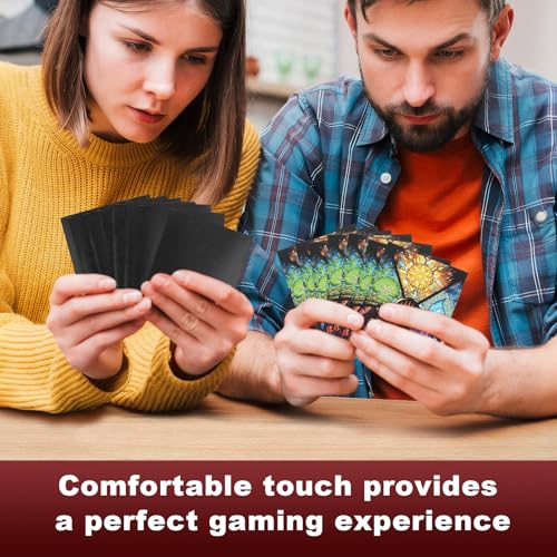 MTG Card Sleeves 100 Pack - Standard Size Matte Back Gaming Card Protectors with Colorful Patterns