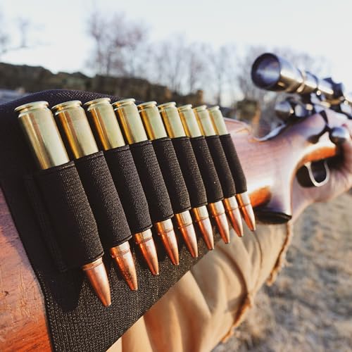 Universal Elastic Buttstock Shell Holder - Holds 9 Cartridges