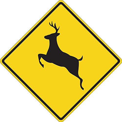 5x5 Inch Deer Crossing Decal Sticker - Premium Vinyl Hunting Design