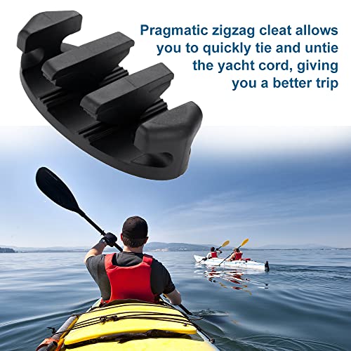 Kayak Anchor Cleats - 2 Pcs Black Nylon Zig Zag Boat Accessories