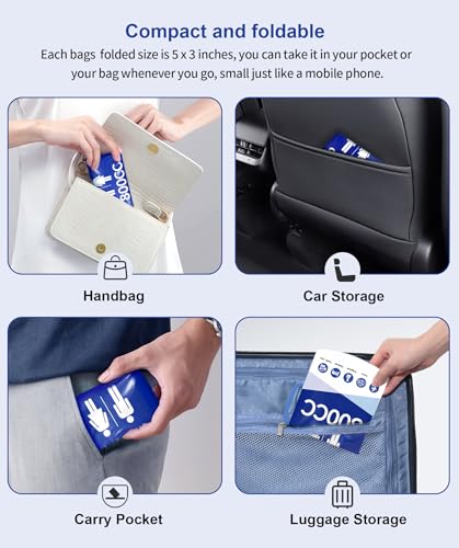 ANWOLA 12 Pack Blue Disposable Urine Bags with Handle 800ml Travel Urinal for Men Women Kids