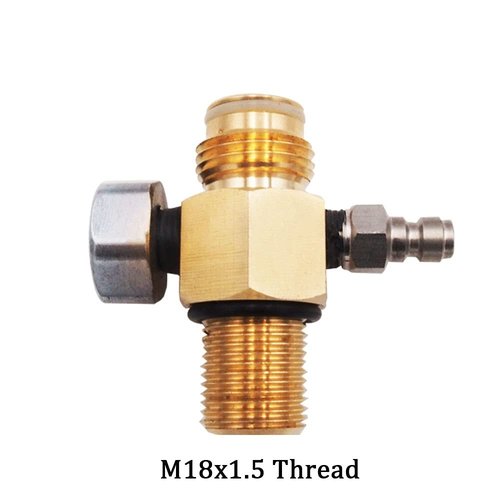Paintball PCP Co2 Tank Pressure Pin Valve M18x1.5 Thread (M18x1.5 Thread)