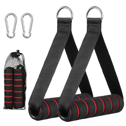 Resistance Band Handles with Carabiner Hooks for Fitness