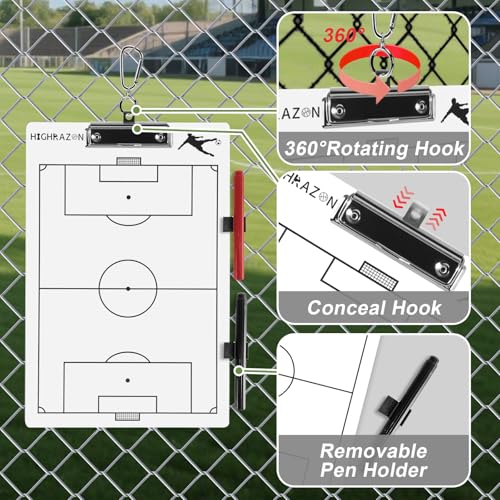 Soccer Coaches Clipboard - Double-Sided Dry Erase Whiteboard