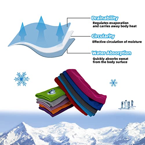 Cooling Towels, Soft Breathable Sweat Ice Towel for Sports, Yoga,