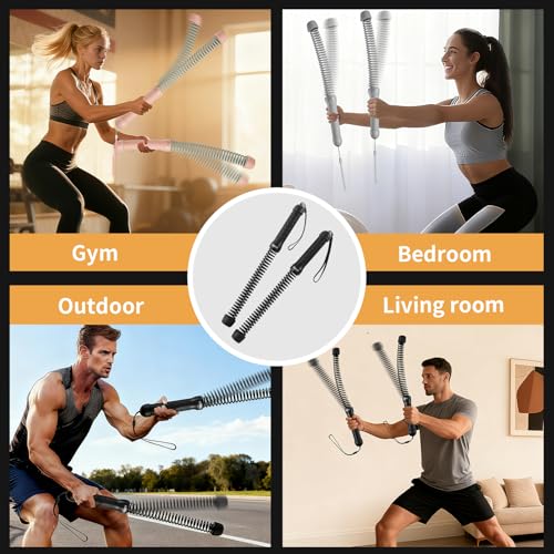 Heavy Duty Cordless Battle Ropes for Home Gym - Classic Black
