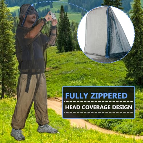 TUPI Mosquito Suit Jacket & Pants (Medium) Outdoor Insect Net Bodysuit