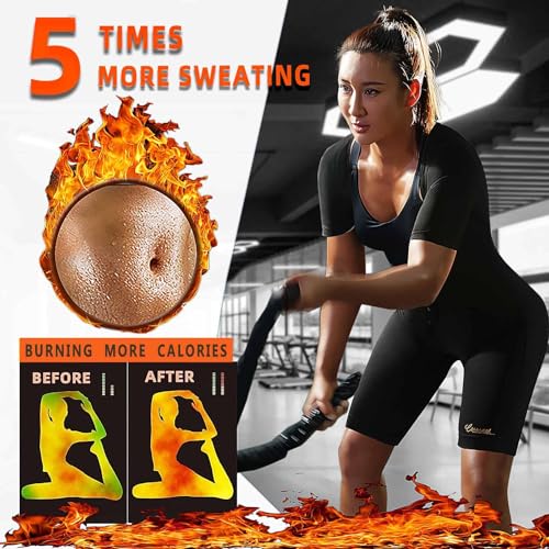 CEPORASK X-Large Sauna Suit for Women Weight Loss Workout Sweat Vest Waist Trainer Full Body Shapewear