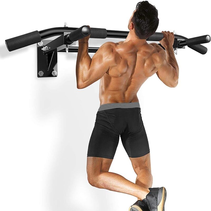 Wall Mounted Pull Up Bar - Multi-Grip Strength Training Equipment
