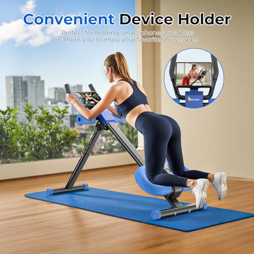 Adjustable Ab Trainer Machine for Home Workout - Blue