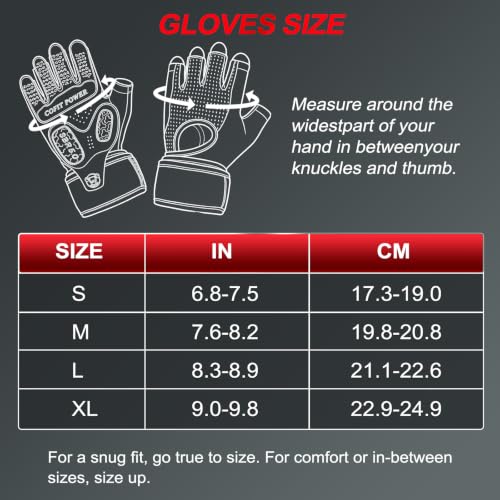 COFIT Medium Padded Workout Gloves with Wrist Support for Men Women - Gym & Weight Lifting