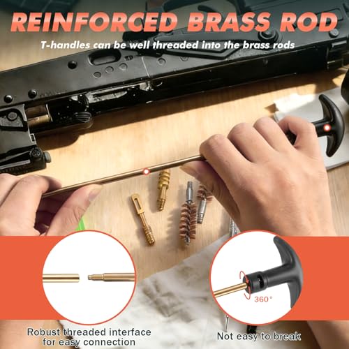 Compact Gun Cleaning Kit with CLP Oil - .22 to .45 Calibers