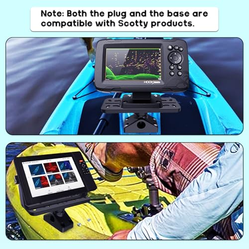 EDS RDPLT 2.9x7.8 Inch Universal Fish Finder Mount with 360° Rotation for Garmin Lowrance Humminbird Raymarine