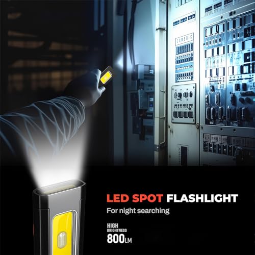 Compact USB-C Rechargeable Pocket Flashlight with Magnetic Base - 1 Pack