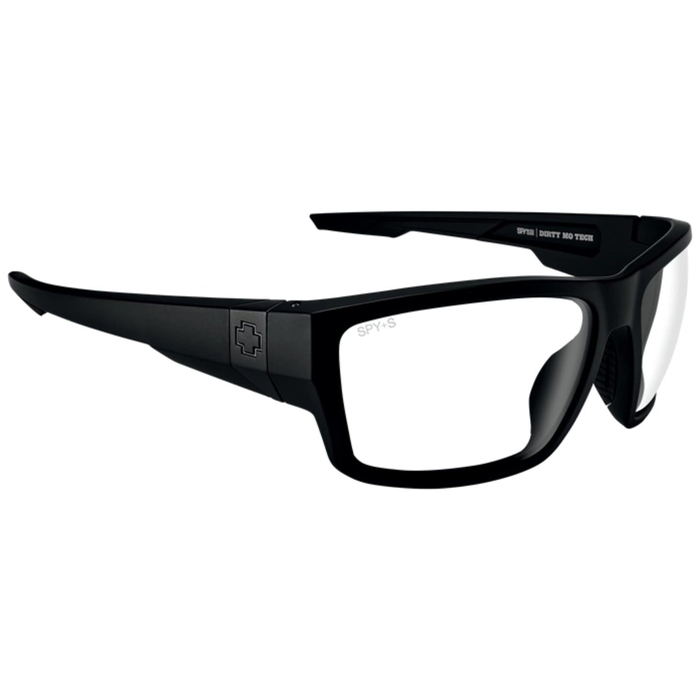 Spy Optic Dirty Mo Tech Sunglasses SOSI ANSI Matte Black Clear