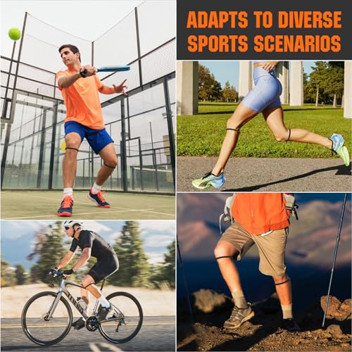 Patellar Tendon Knee Strap for Pain Relief - 2PCS Black Set