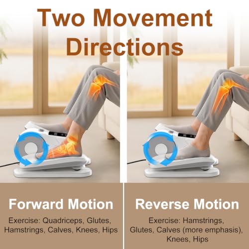 Under Desk Elliptical Pedal Exerciser - 12 Speeds, White