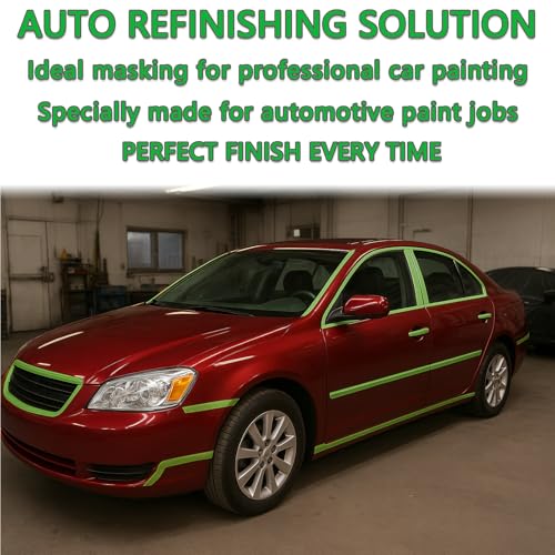 Painters Tape for Car, Automotive Masking Tape, Heat Resistant to 250¡ÆF, No Residue, Green Auto Body Paint Tape (3, 0.7in)