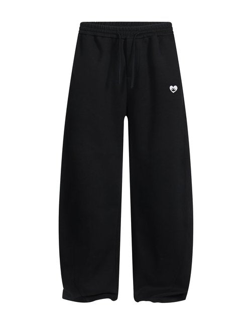 Aelfric Eden Baggy Sweatpants Womens Wide Leg Sweatpants Mens Solid Arc Sweat Pants Casual Athletic Lounge Pants Black