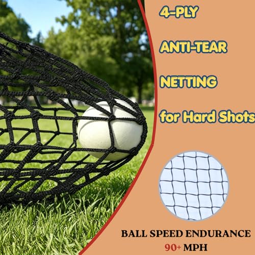 Lacrosse Backstop Net 14x10 FT - Extra Large Tear-Resistant Design