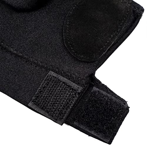 Billiard Gloves - 3 Open Fingers Pool Snooker Cue - Black Medium