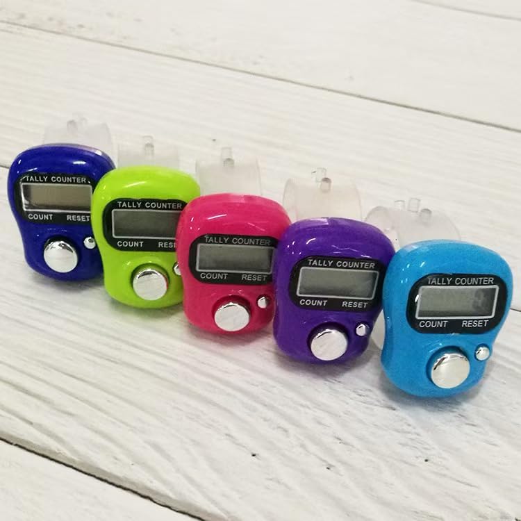LED Digital Finger Counter - Handheld Electronic Row Tally Counter - Red