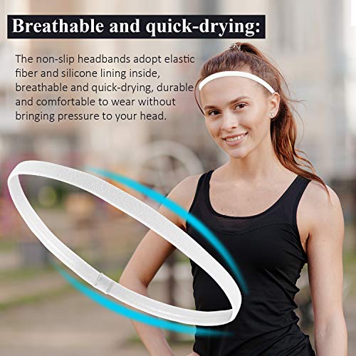 9-Piece Non-Slip Elastic Sport Headbands for Exercise & Yoga