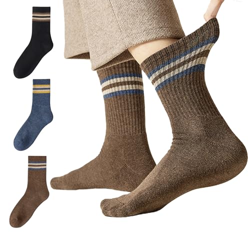 Retro Striped Cotton Socks - Soft & Breathable, Size 5-10, Style13-3pairs