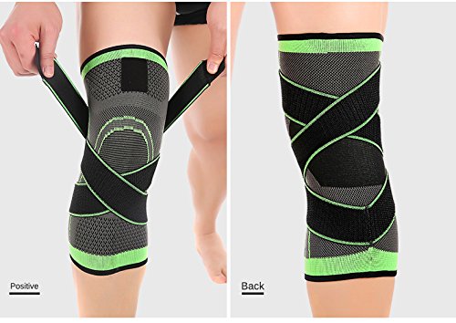 Compression Knee Brace for Pain Relief - Green Medium